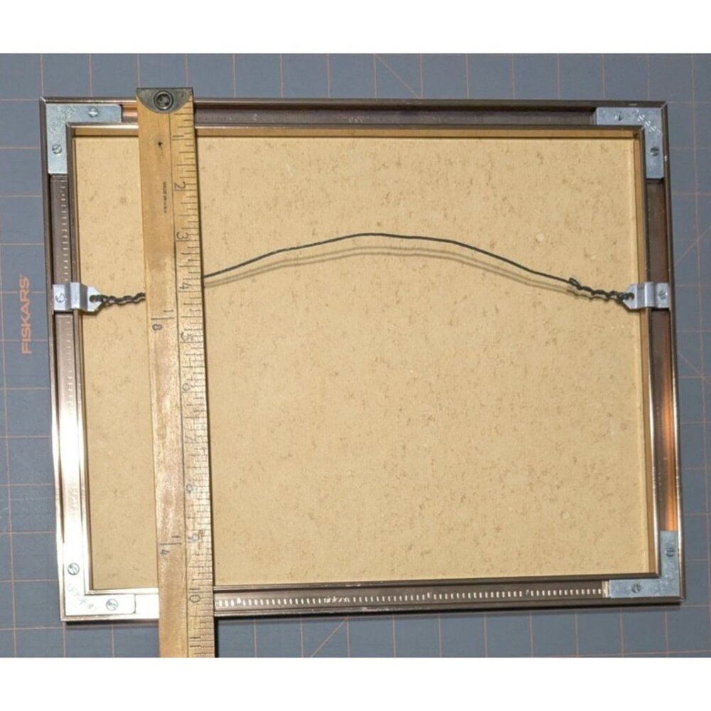 Framed Watercolor Landscape Painting Lavender Mat Rose-Gold Frame signed - Picture 9 of 15